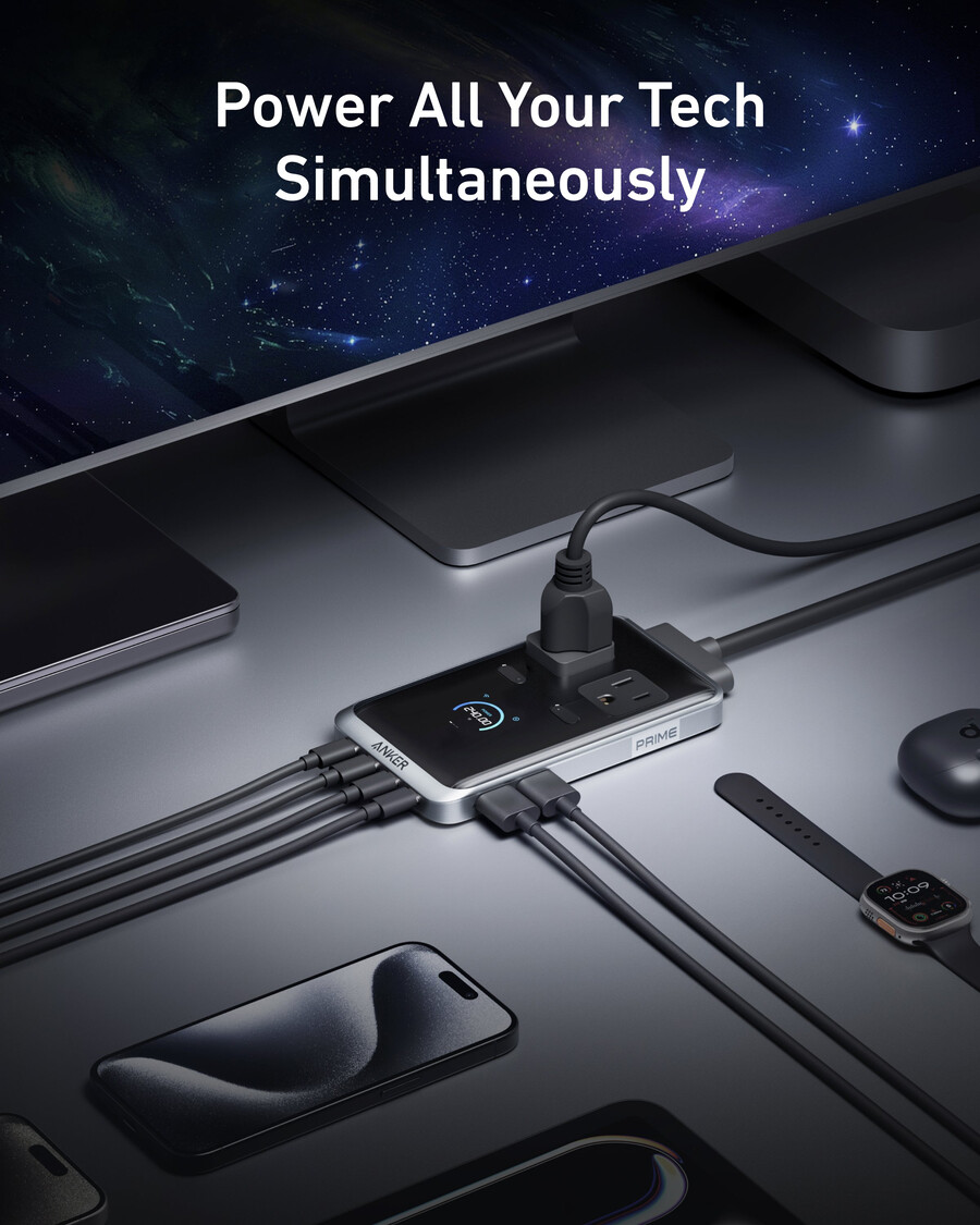 anker prime charging station 8-in-1 240w and anker prime usb-c to usb-c cable 240w upcycled-braided