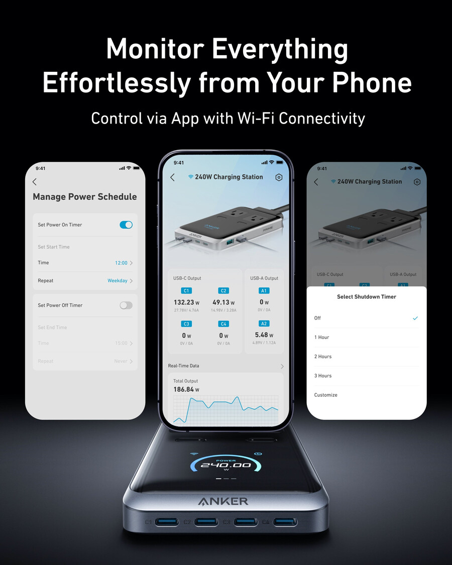 anker prime charging station 8-in-1 240w and anker prime usb-c to usb-c cable 240w upcycled-braided