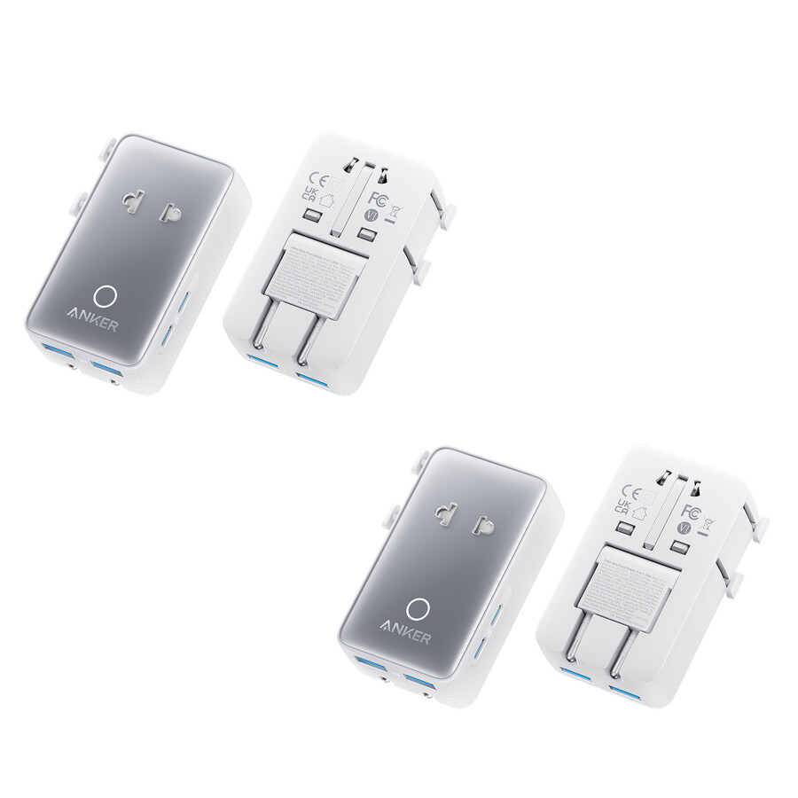 anker nano travel adapter 5-in-1 20w 2-pack