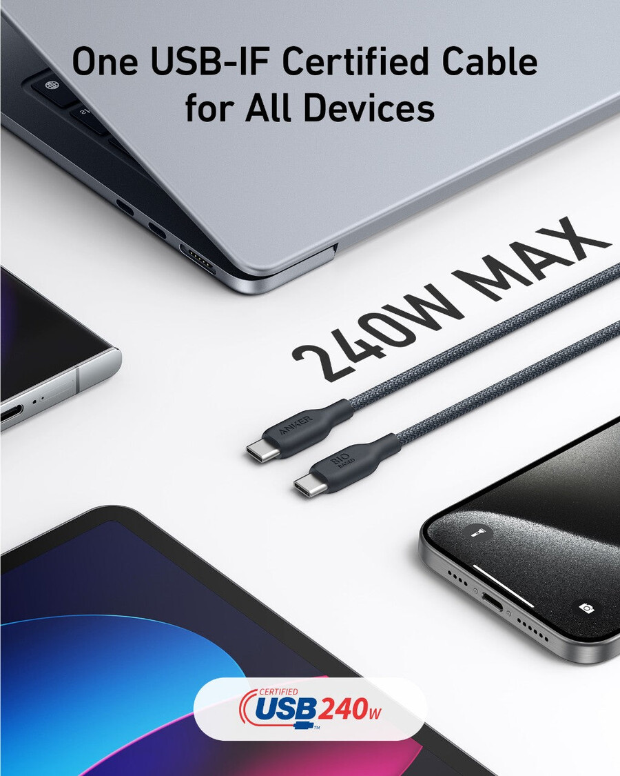 anker 543 usb-c to usb-c cable bio-braided