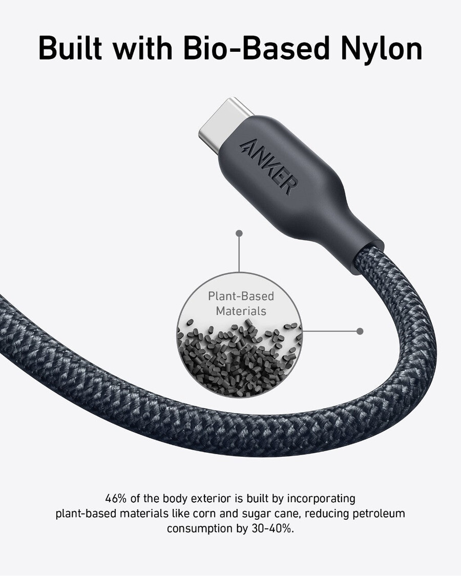 anker 543 usb-c to usb-c cable bio-braided