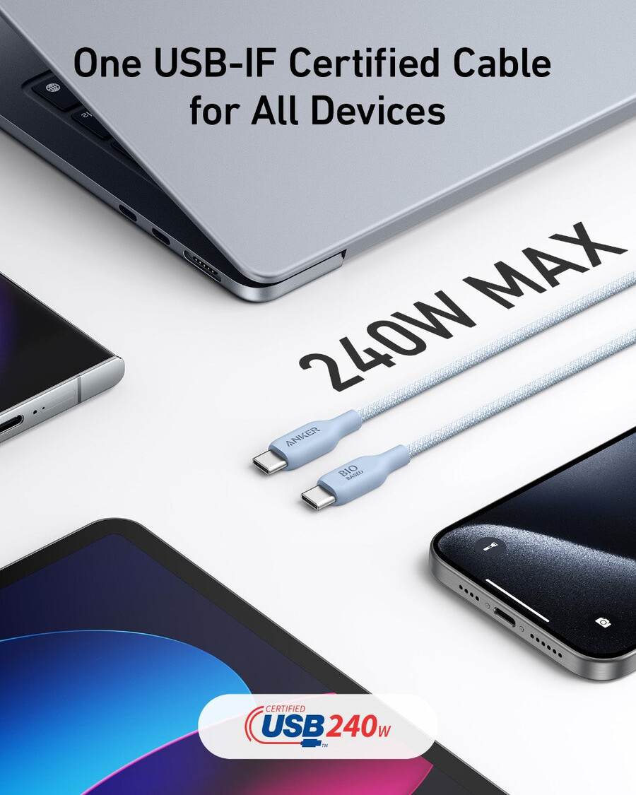 anker 543 usb-c to usb-c cable bio-braided