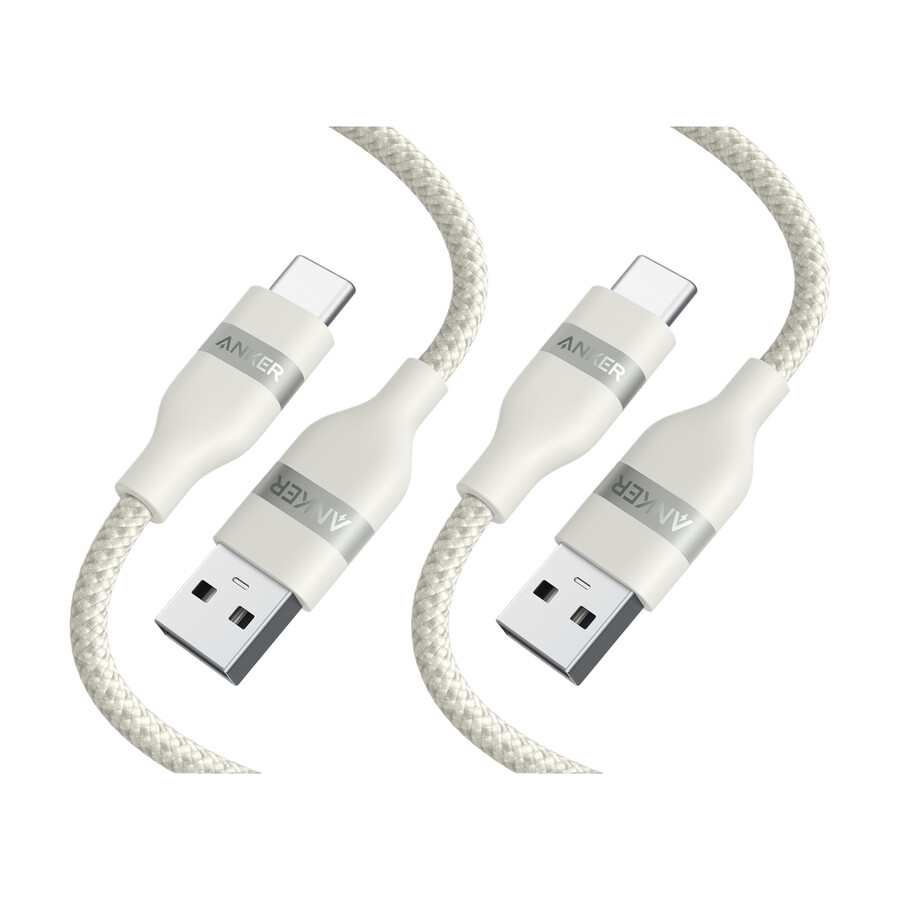 anker usb-a to usb-c cable 3 ft upcycled-braided 2 pack)