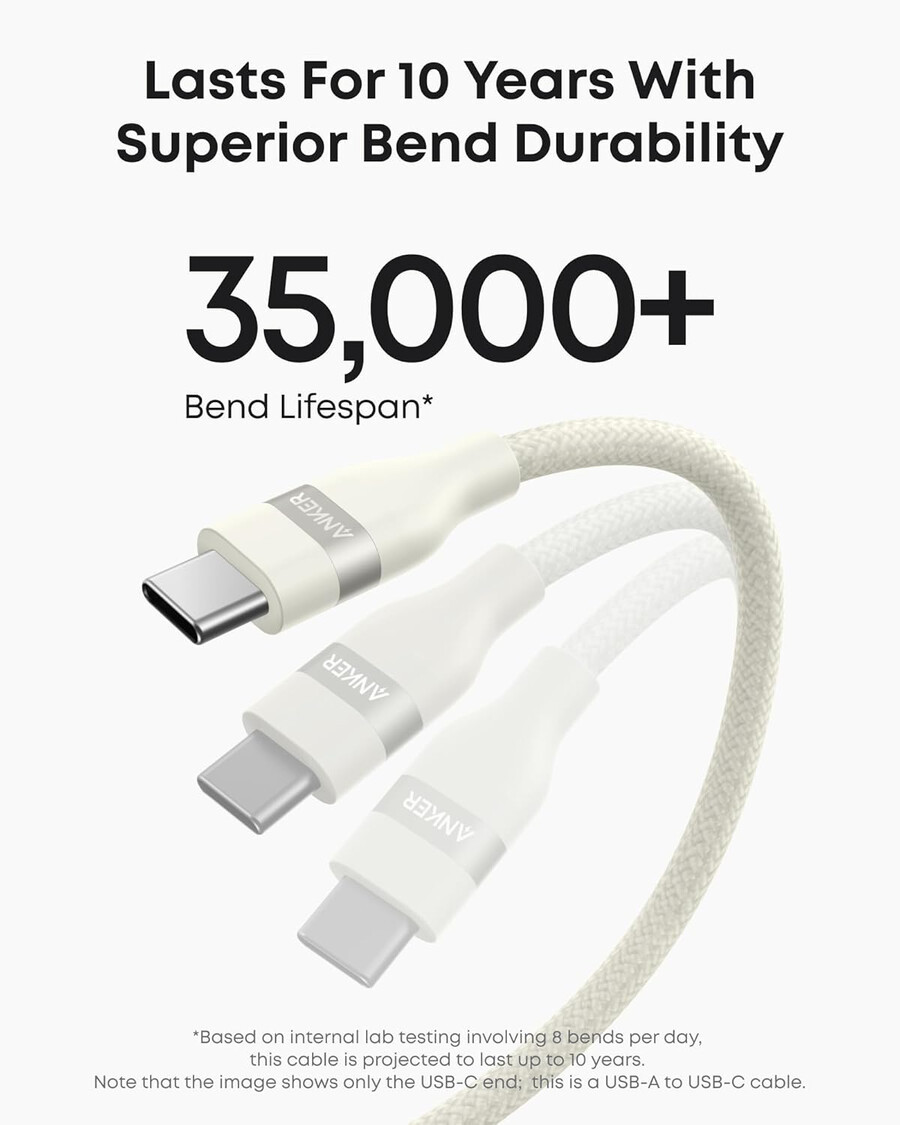 anker usb-a to usb-c cable 3 ft upcycled-braided 2 pack)
