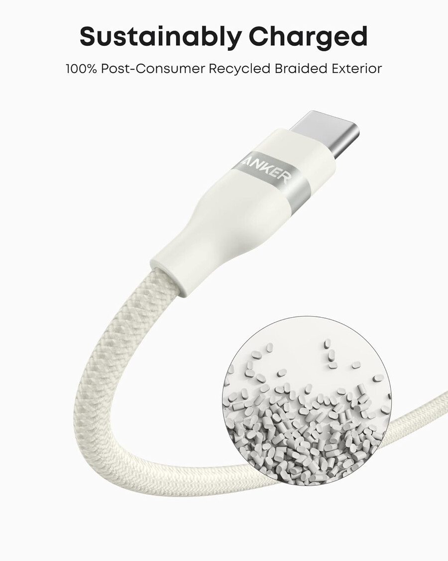 anker usb-a to usb-c cable 3 ft upcycled-braided 2 pack)