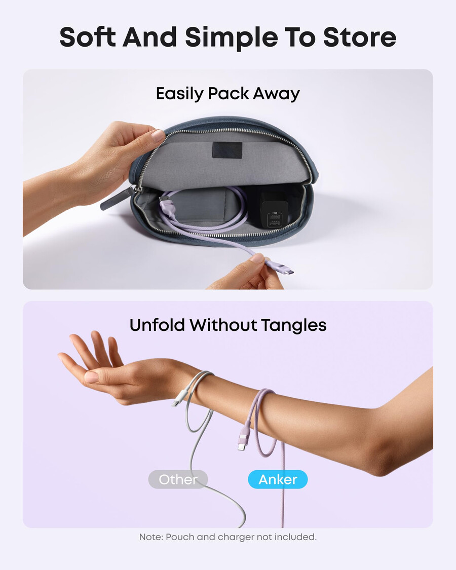 anker usb-a to usb-c cable upcycled-braided 2 pack violet)