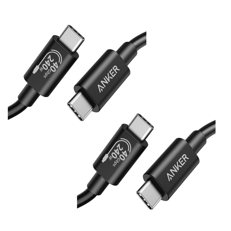 anker 515 usb-c to usb-c cable thunderbolt 4 compatible(2 packs)