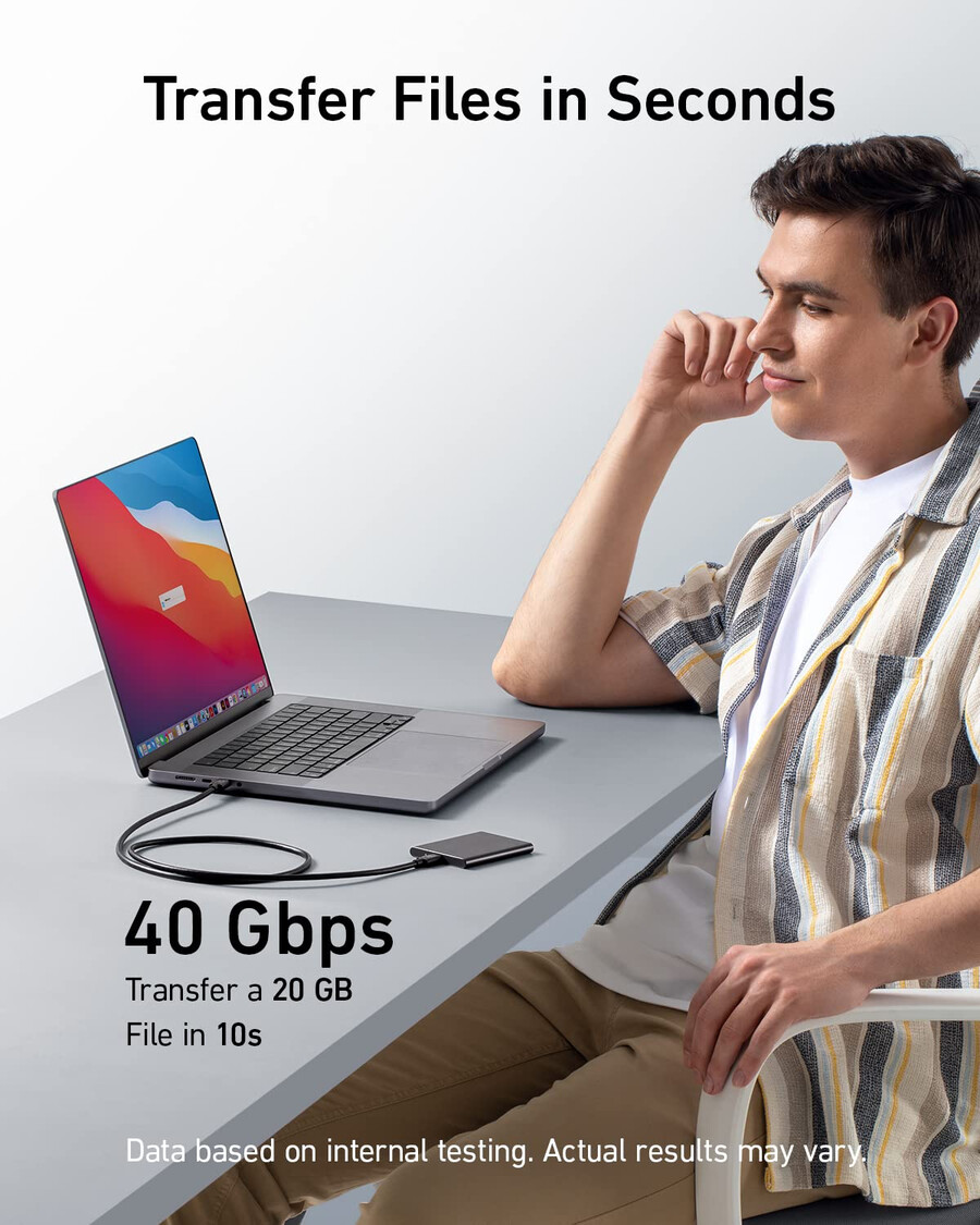 anker 515 usb-c to usb-c cable thunderbolt 4 compatible(2 packs)