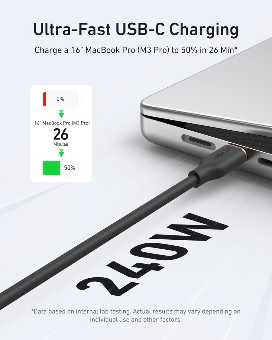 anker 643 usb-c to usb-c cable flow silicone