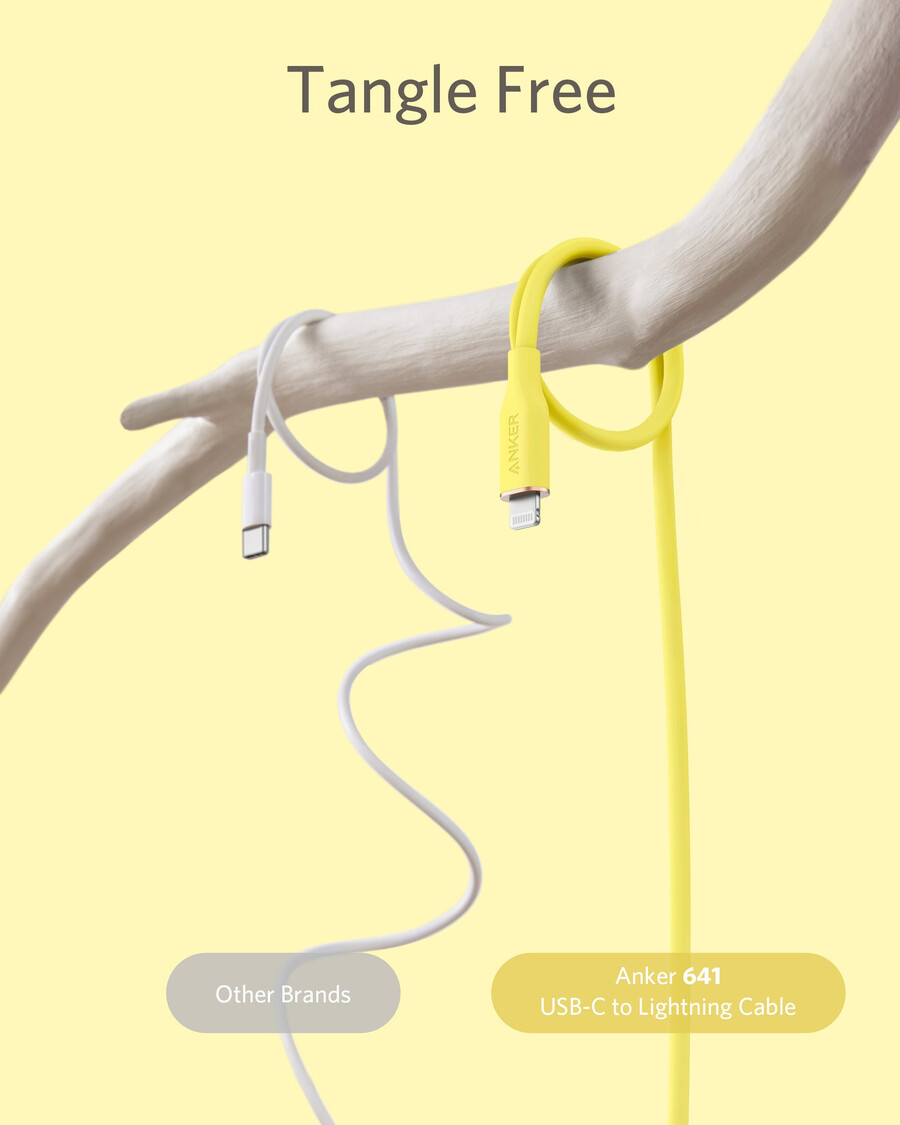 anker 641 usb-c to lightning cable flow 3 ft silicone