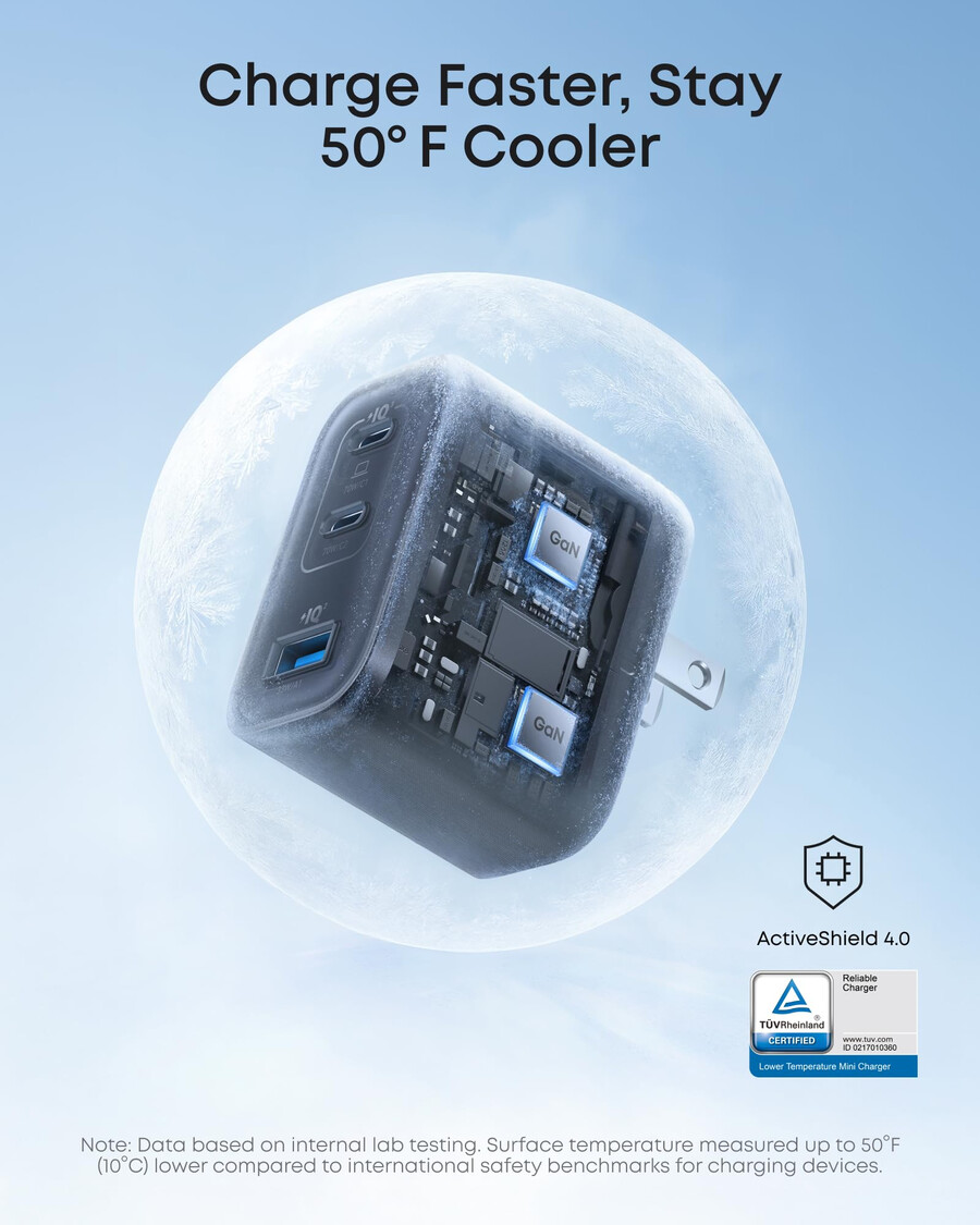 anker nano charger 70w 3 ports