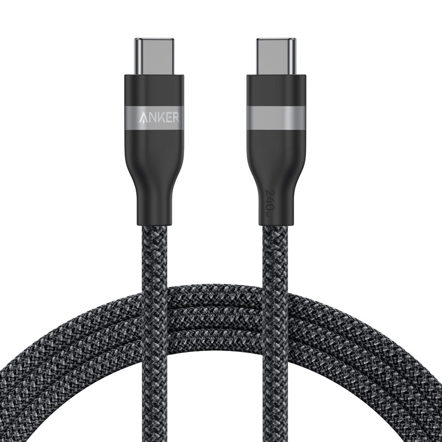 anker nano charger 45w with usb-c to usb-c cable and anker usb-c to usb-c cable 6 ft 240w upcycled-braided