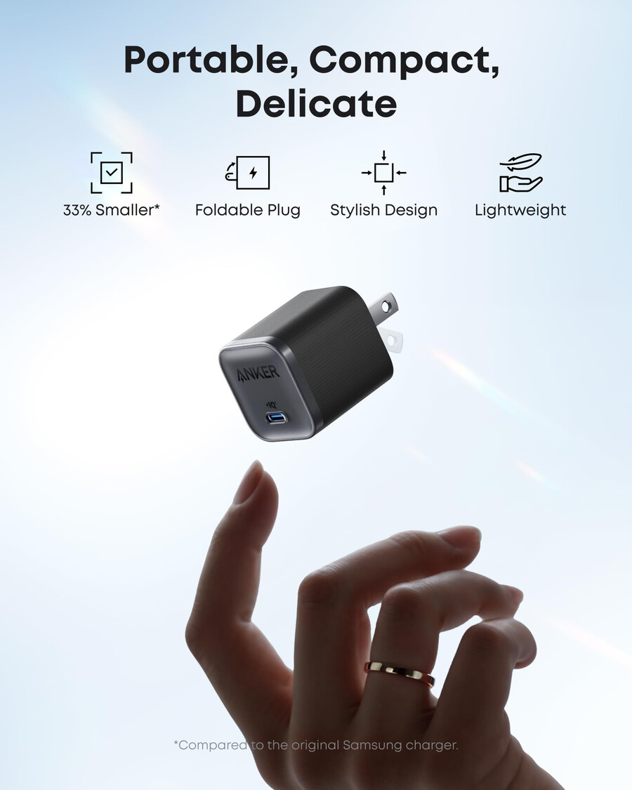 anker nano charger 45w with usb-c to usb-c cable