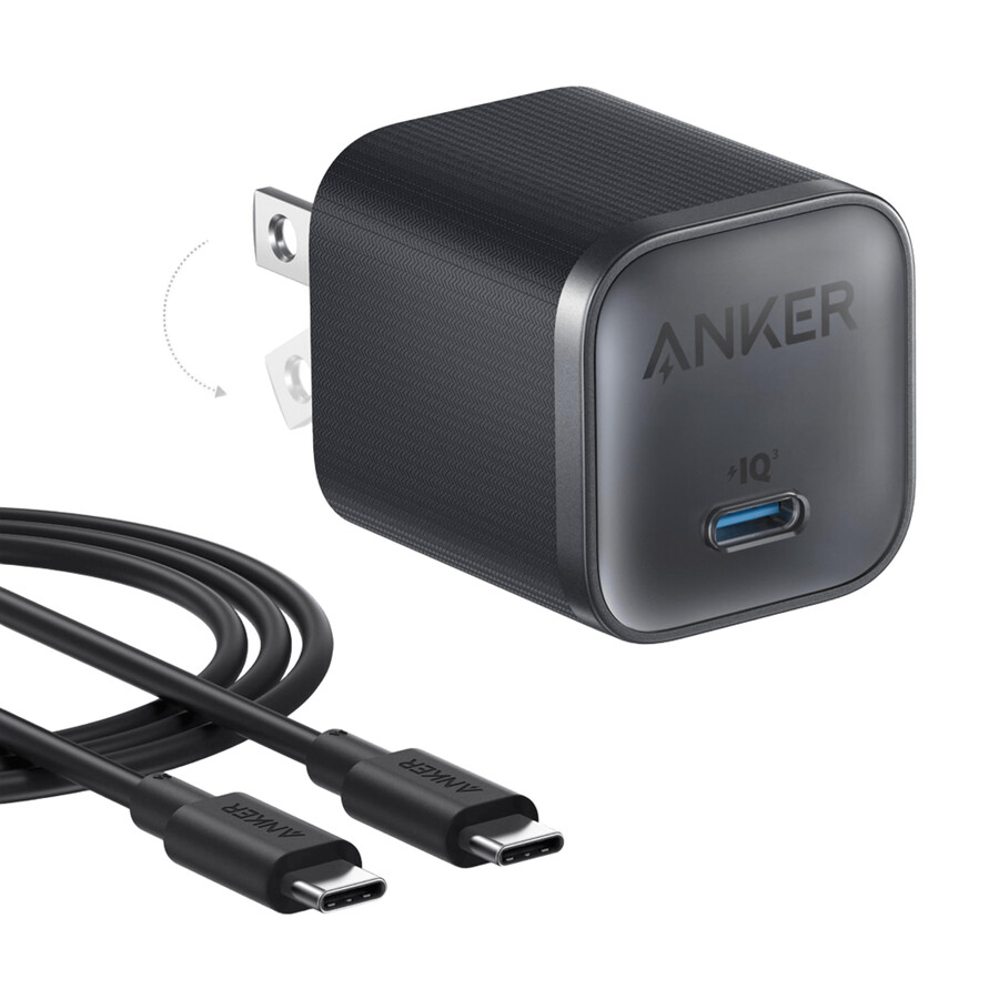 anker nano charger 45w with usb-c to usb-c cable