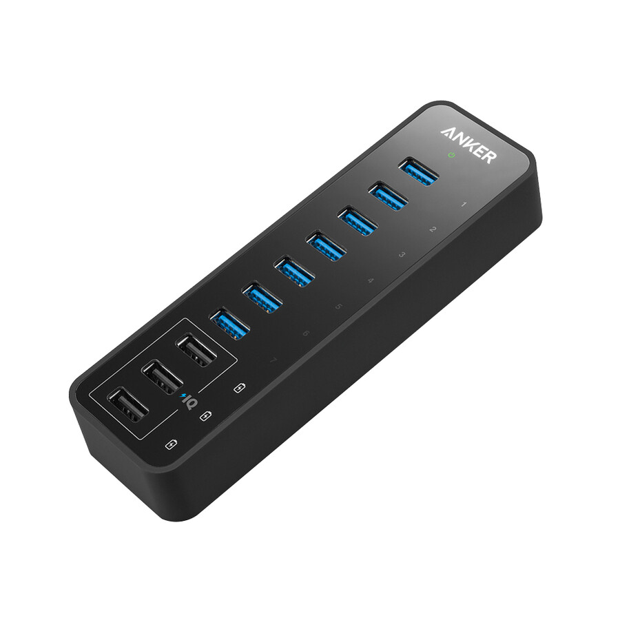 anker 60w 10-port usb 3.0 data hub