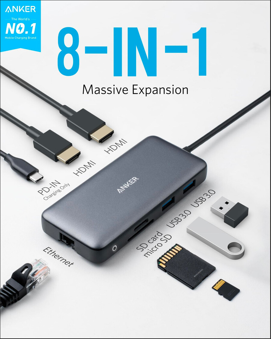 anker 553 usb-c hub 8-in-1