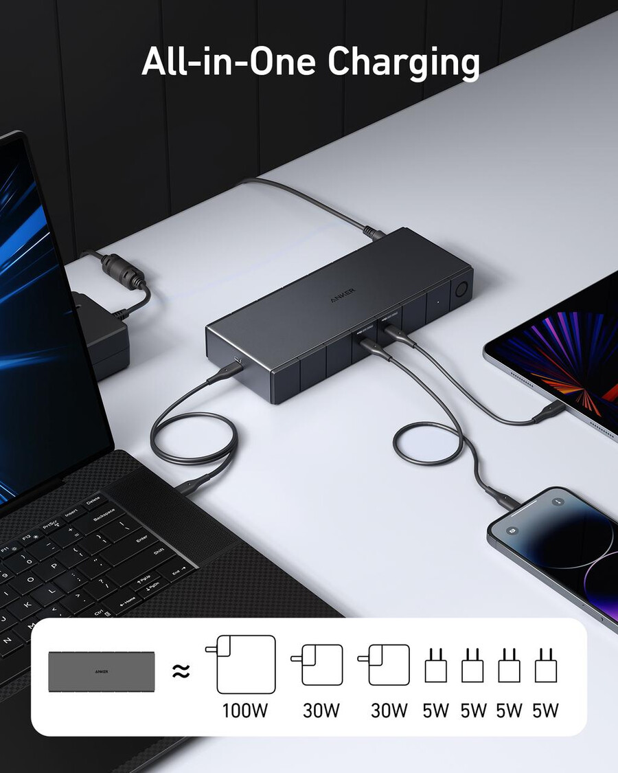 anker 778 thunderbolt docking station 12-in-1 thunderbolt 4