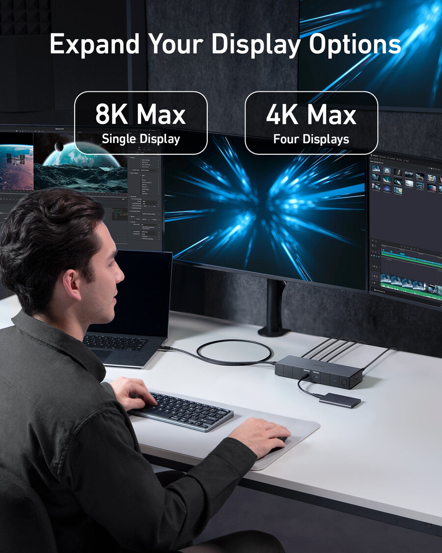anker 778 thunderbolt docking station 12-in-1 thunderbolt 4