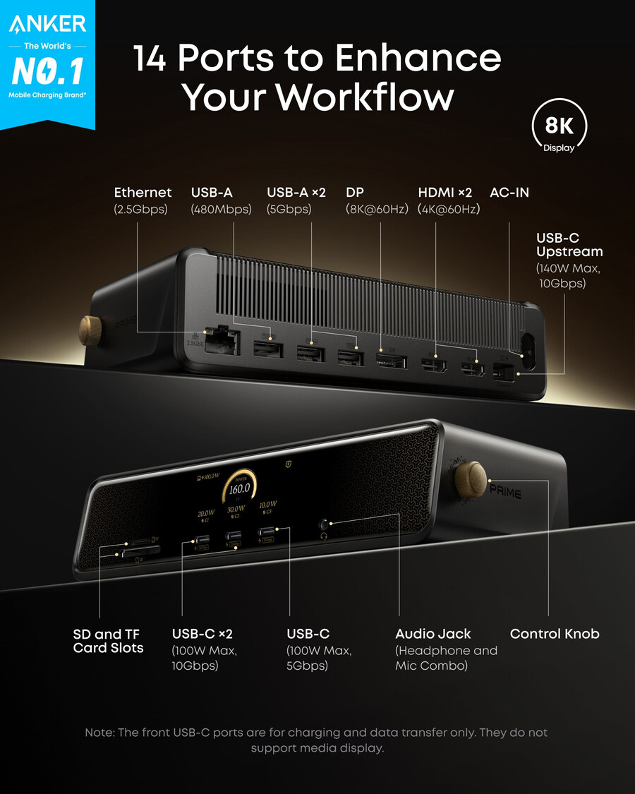 anker × black myth wukong edition anker prime docking station 14-in-1 triple display displaylink with dl7400