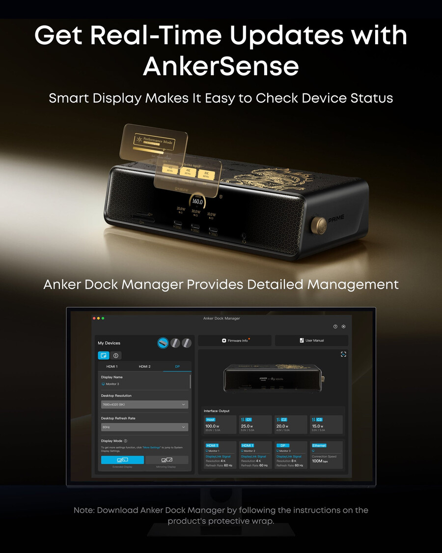 anker × black myth wukong edition anker prime docking station 14-in-1 triple display displaylink with dl7400