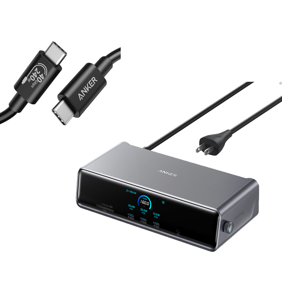 anker prime docking station dl7400 and usb-c to usb-c cable thunderbolt 4 compatible