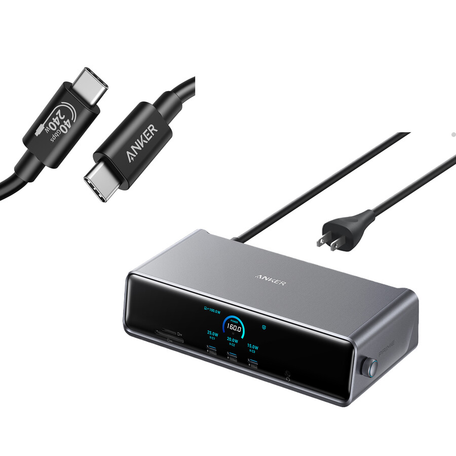 anker prime docking station dl7400 and usb-c to usb-c cable thunderbolt 4 compatible