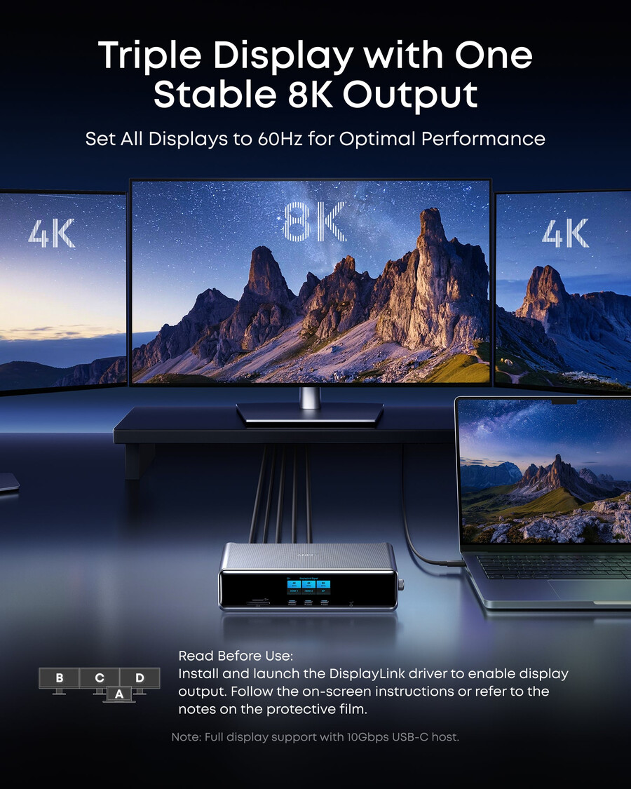 anker prime docking station dl7400 and usb-c to usb-c cable thunderbolt 4 compatible