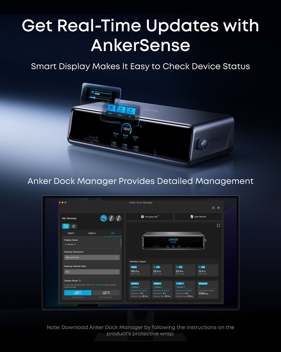 anker prime docking station dl7400 and usb-c to usb-c cable thunderbolt 4 compatible