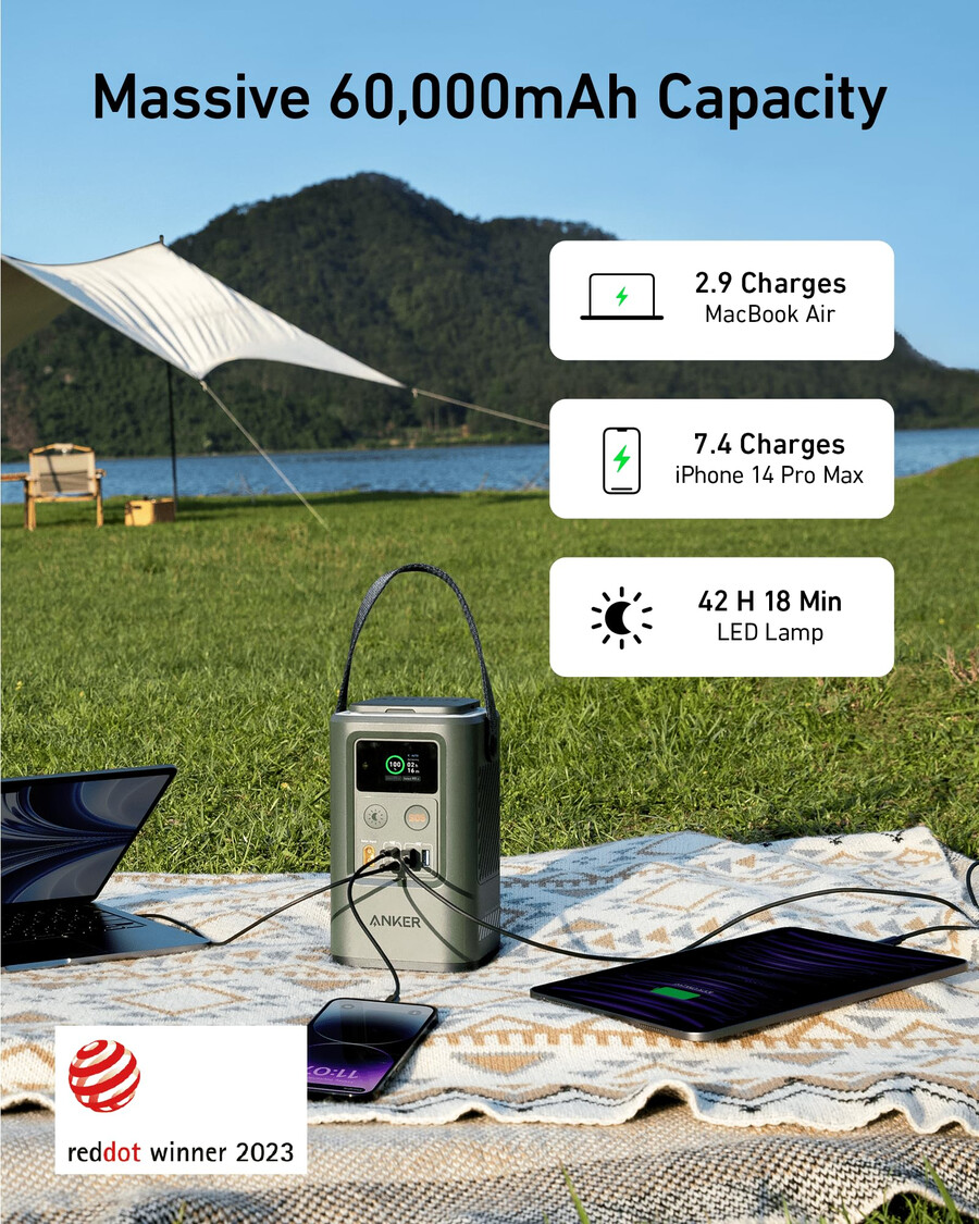 anker 548 power bank - the ultimate camping power bank with usb-c and 60000mah capacity