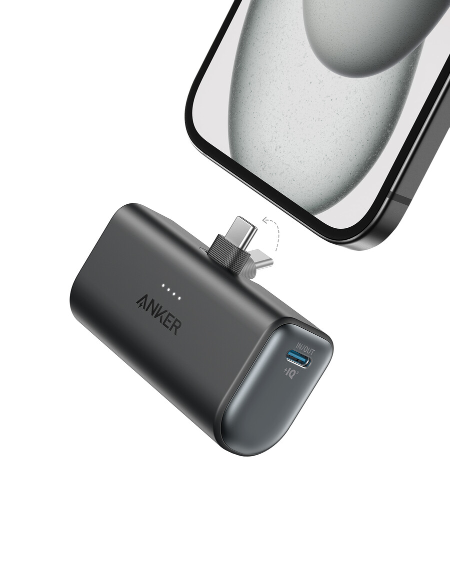 anker nano power bank 22.5w built-in usb-c connector