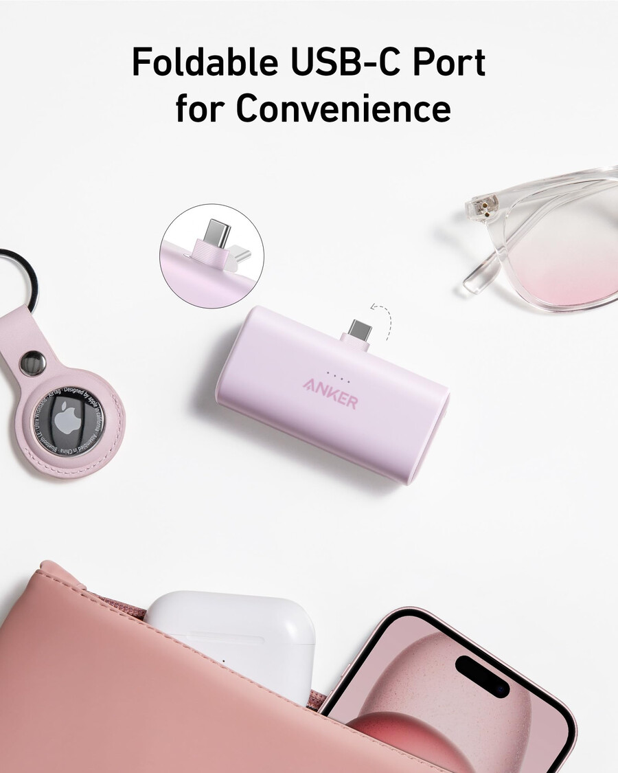 anker nano power bank 22.5w built-in usb-c connector