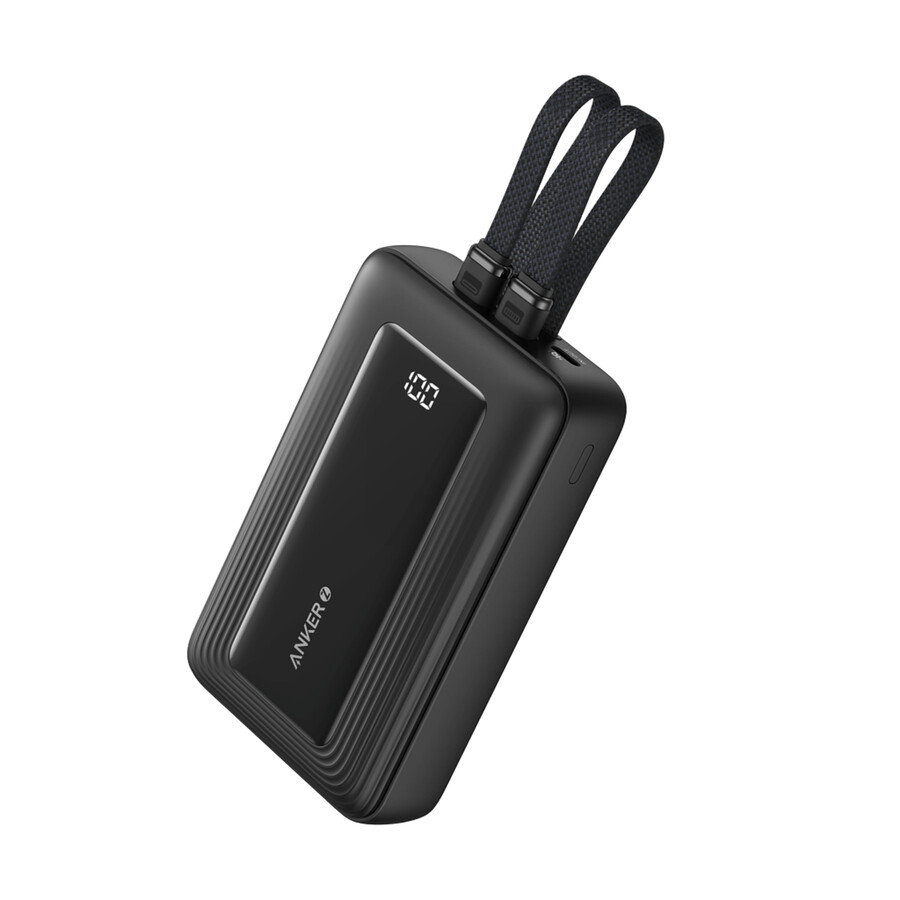 anker zolo power bank 20k built-in usb-c and lightning cable