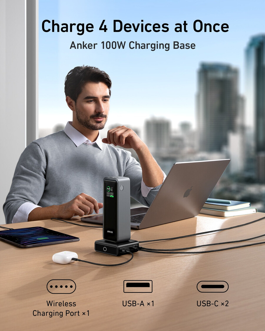 anker prime 27650mah power bank 250w and 100w charging base