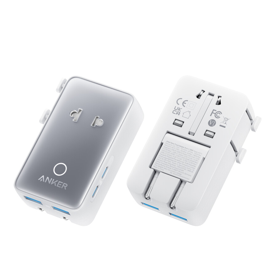 anker maggo wireless charging station foldable 3-in-1 and anker nano travel adapter 5-in-1 20w 1-pack