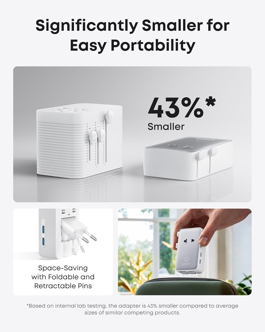 anker maggo wireless charging station foldable 3-in-1 and anker nano travel adapter 5-in-1 20w 1-pack